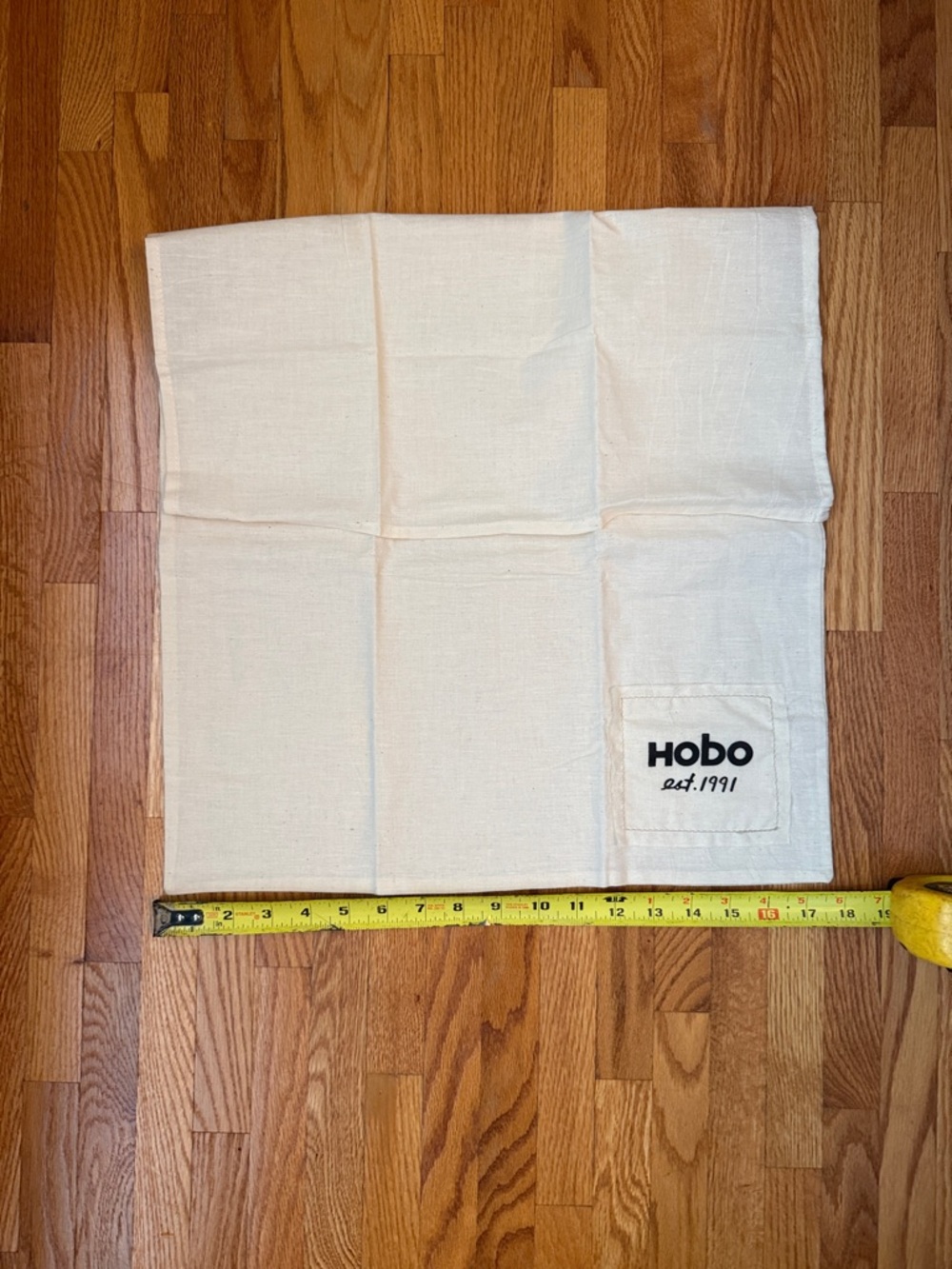 HOBO Natural Canvas Cloth Dustbag with Stitched Logo